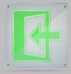 Transparent sign exit on the plate 02 Transparent sign exit on the plate 02 vector image