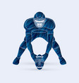 American football prepare ready to fight vector image