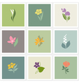 Flower logo templates set vector image