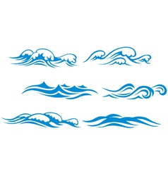 Wave symbols vector image