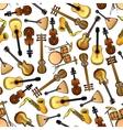Classic ethnic music instruments seamless pattern vector image