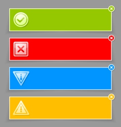 Notification banners vector image