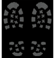 Grunge bootprints vector image