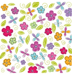 Floral background easter vector image