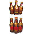 Beer bottles vector image