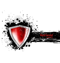 Grunge background with shield vector image