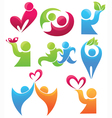 Collection of loves and lives logos vector image