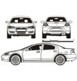 Car technical draft vector image