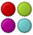 Colorized bottle caps vector image