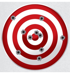 Gun Range Target with Bullet Holes vector image