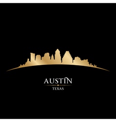 Austin Texas city skyline silhouette vector image