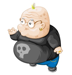 Grandfather of punk isolated 01 vector image