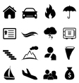 Insurance and accident icon set vector image