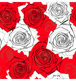 Seamless wallpaper with rose flowers vector image