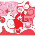 Liquid background with boy vector image