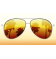 Sunglasses reflection vector image