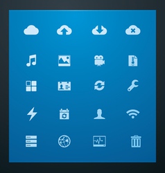 Universal glyphs 10 cloud services vector image