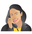 Women on phone vector image