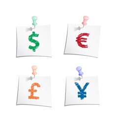Hands draw money symbols vector image