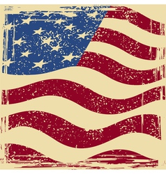 American grunge flag vector image