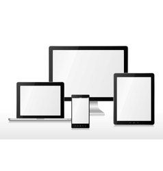 Group computers vector image