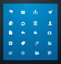 Universal glyphs 11 e-mail vector image