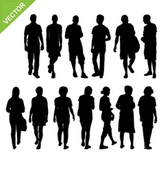 Peoples silhouettes vector image