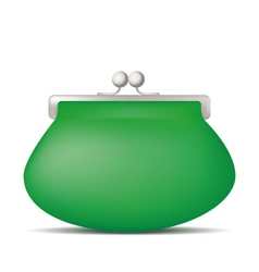 Green purse vector image