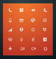 Universal glyphs 12 phone symbols 1 vector image