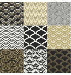 Seamless ocean wave pattern vector image