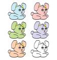 Cute cartoon baby rabbit vector image