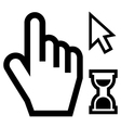 Mouse cursor set vector image