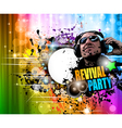 Disco club flyer vector image