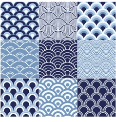 Seamless ocean wave pattern vector image