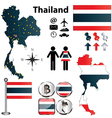 Map of Thailand vector image