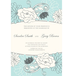 Invitation wedding card vector image