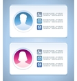 Visit card templates vector image
