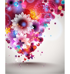 Spring floral background vector image