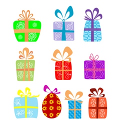Holiday gifts vector image