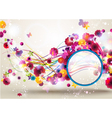 Spring floral background vector image