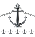 Seamless steel fence featuring an anchor vector image