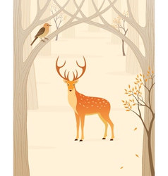 Autumn forest vector image