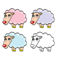 Cute cartoon baby sheep vector image