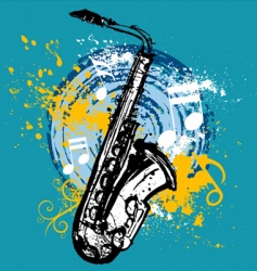 Saxophone design vector image