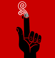 Hand pistol vector image