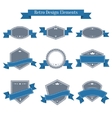 Vintage set of labels with ribbons vector image