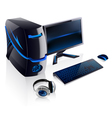 Computer for game vector image