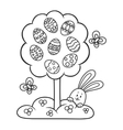 Easter bunny vector image