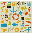 Beach an icon vector image