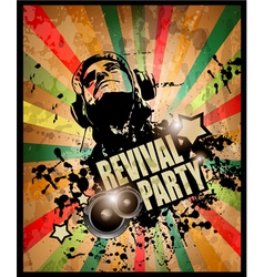 Disco club flyer vector image